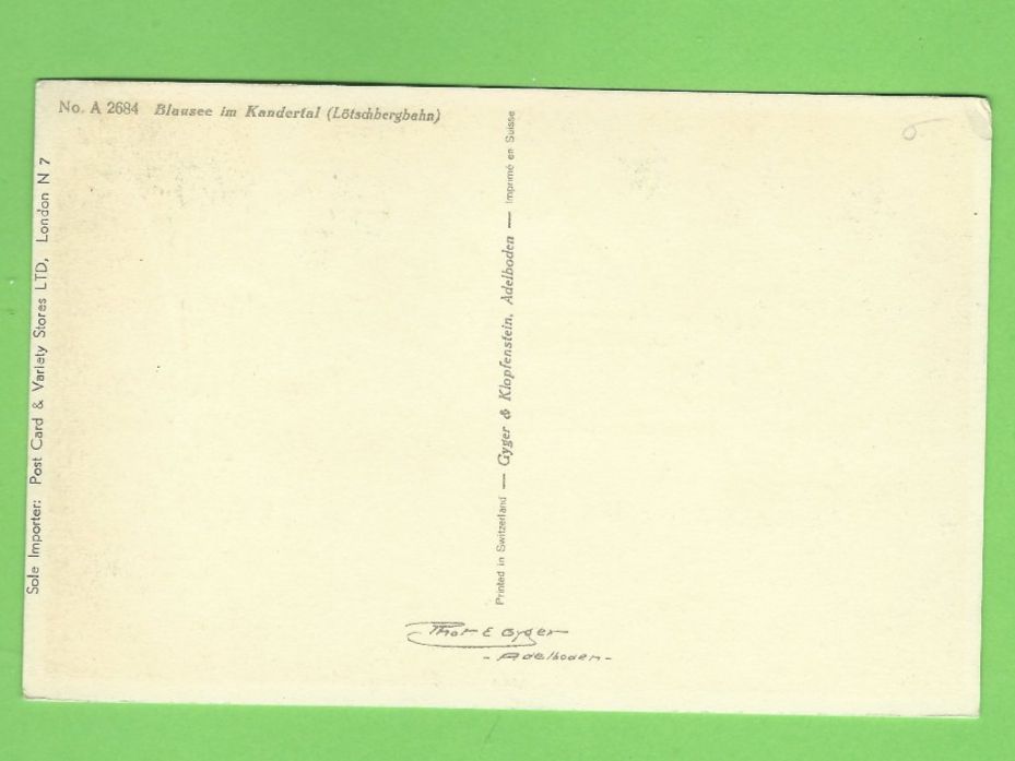 Cartoline postali: Blausee im Kandertal – Usato da Zürich venduto da t24_de 1