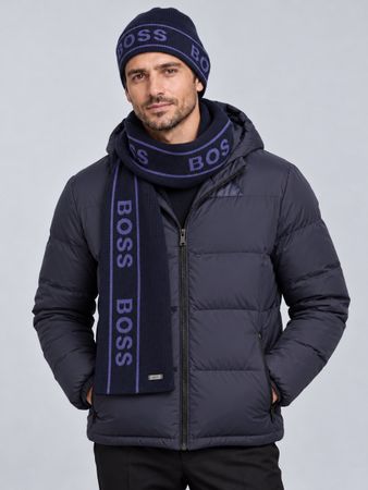 BOSS Ulfino Schal & Mütze Set Made in Italy Neu