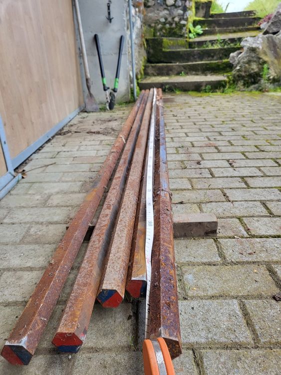 Eisenstäbe 6Kant 3m.Durchmesser4cm Kaufen auf Ricardo