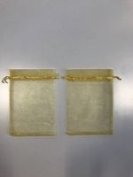 2 x Organza Geschenkbeutel Gold ca. 10x12 cm