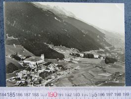 DISENTIS FLIEGERAUFNAHME WYRSCH KLOSTER DORF BAHNHOF 1960