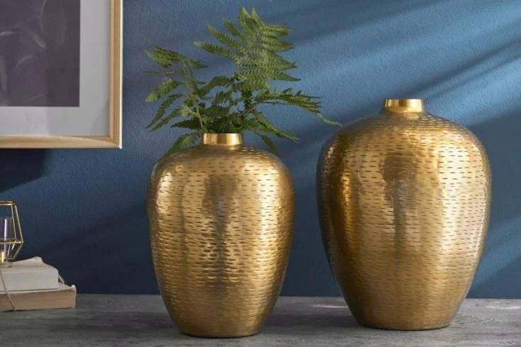 Elegantes Vasen 2er Set gold 1