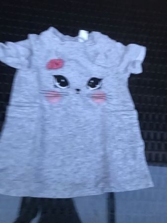 Baby Mädchen Kleid mit Katze 74