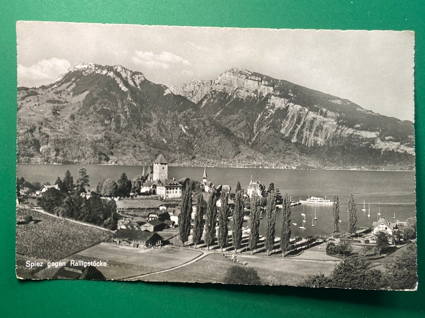 Cartes postales: Spiez gegen Ralligstöcke – D'occasion à Steg VS par danwer74