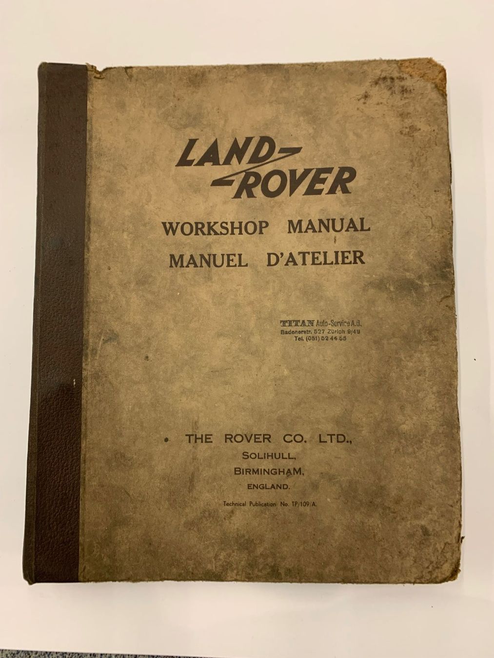 Land Rover Tutti i ricambio: Handbuch , Orginal , Land - Rover  1948 , Oldtimer – Usato da Boswil venduto da pavo1