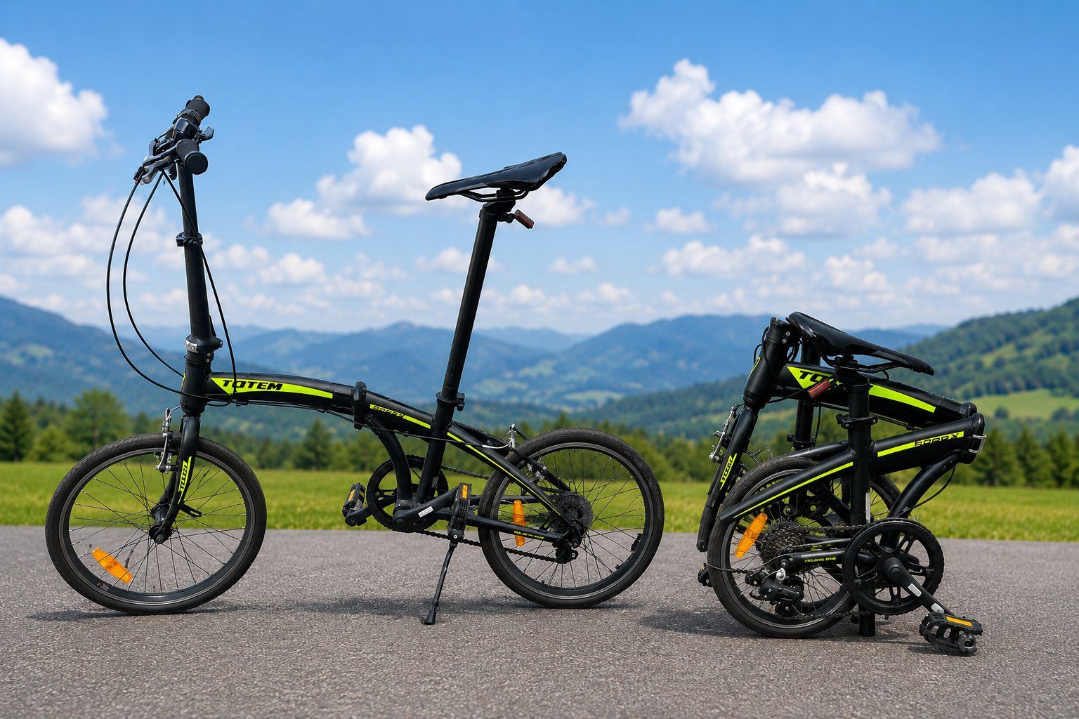 Mini Bikes: Faltrad Totem schwarz gelb gebraucht – Gebraucht aus Hergiswil NW von Adolf5