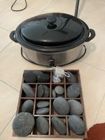 Top massage stone heater + hot stones in gutem Zustand