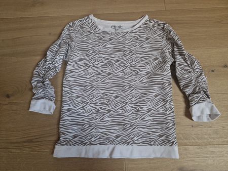 Marie Lund Zebra Longsleeve Shirt Gr. XS braun weiss wie neu