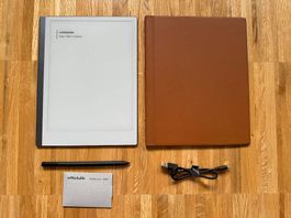 reMarkable 2 mit Leder-Folio, Marker Plus & Ersatzspitzen