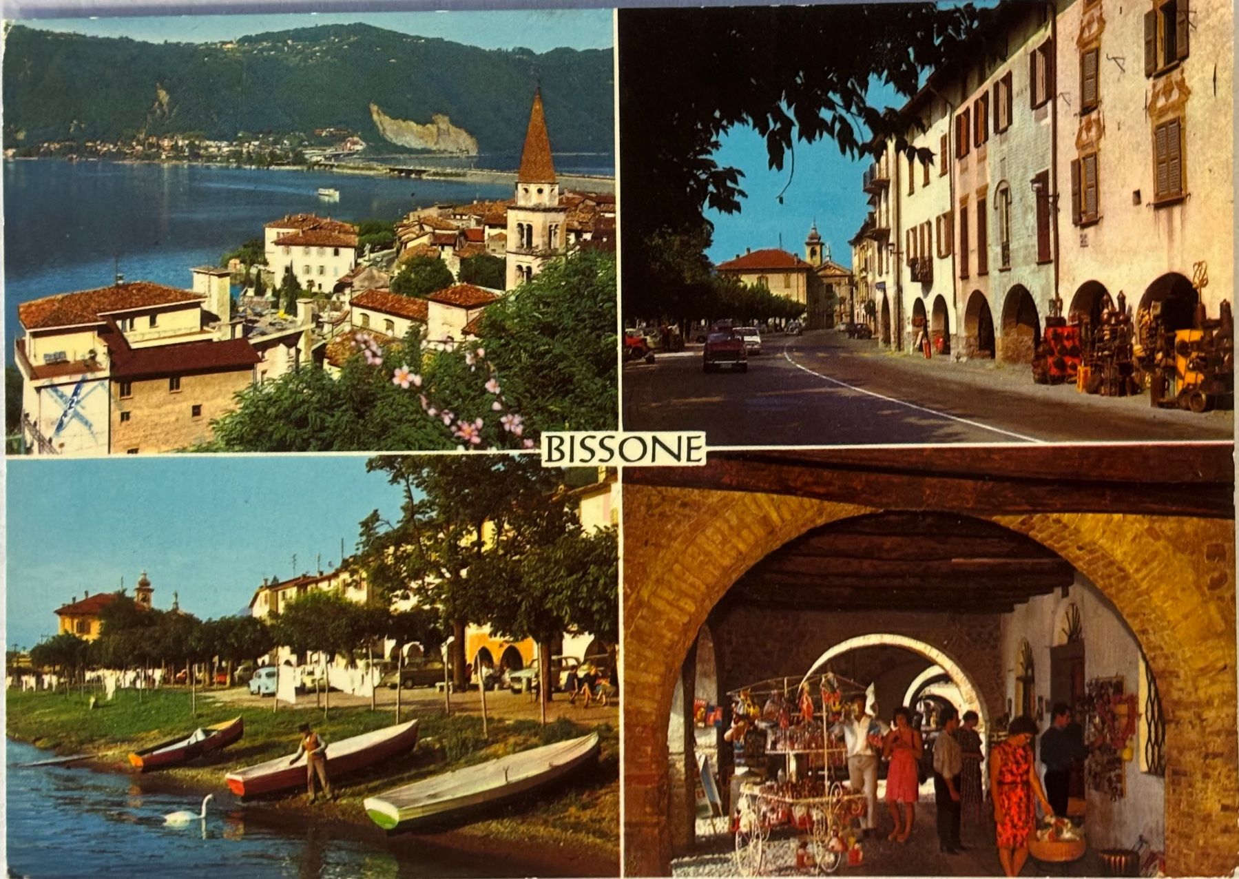 Cartoline postali: Bissone, Hotel Pesce – Usato da Frauenfeld venduto da Merk52