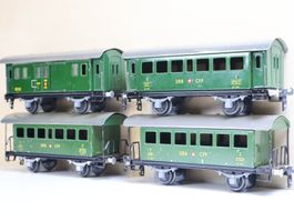 BUCO 4 x SBB Personenwagen - Spur 0 - Schönen Modelle