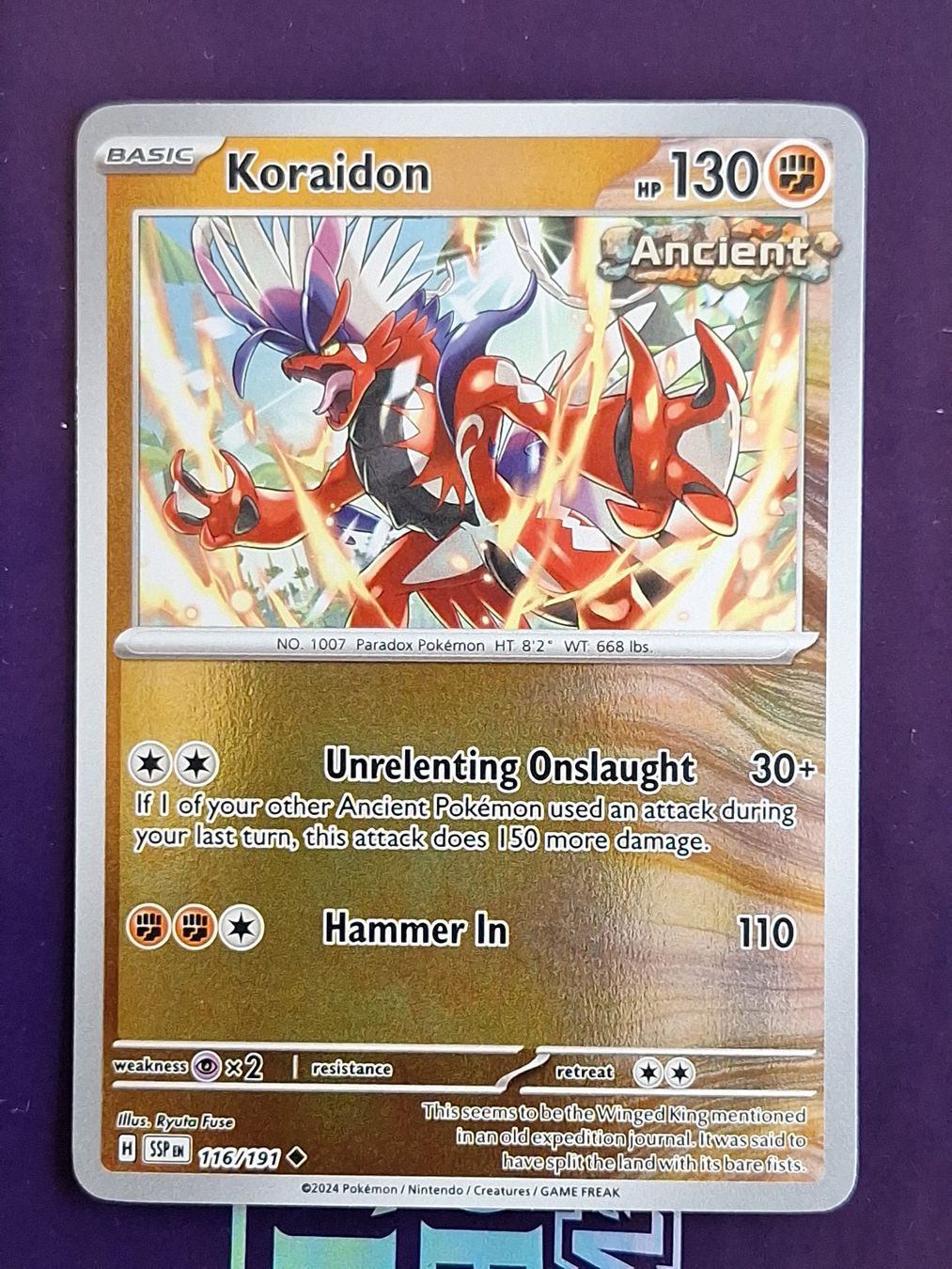 Pokémon Carte collezionabili: Koraidon - Reverse Holo - Pokemon Surging Sparks – Usato da Altstätten SG venduto da GGsGameshop