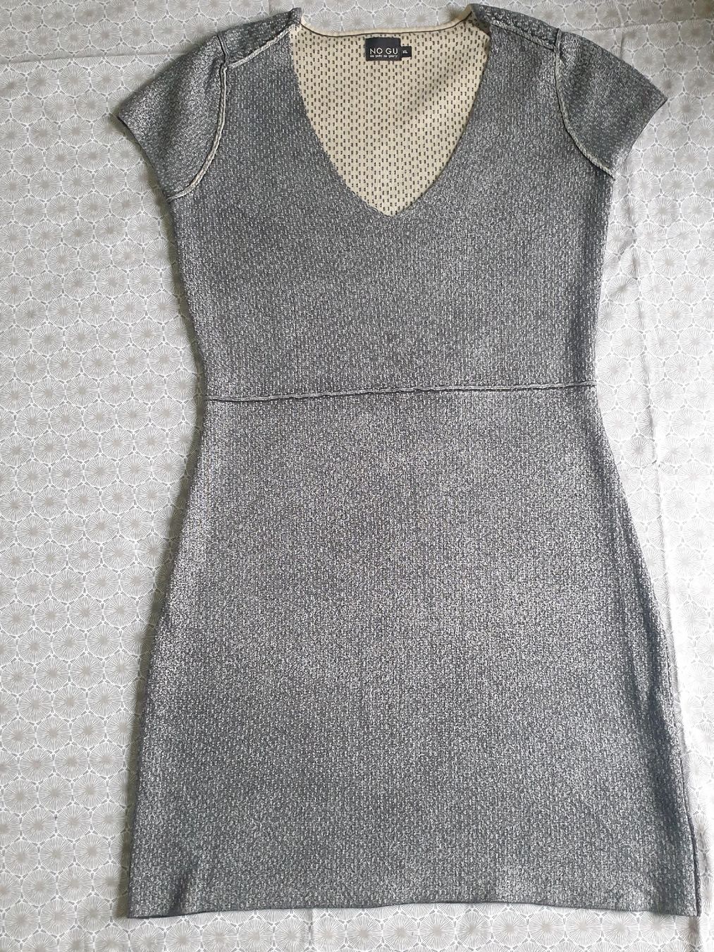 Robes: Kleid, doppelfassig, silver/beige XL NO GU – Neuf (Voir description) à Zürich par yoarg