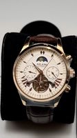 Ailang Automatik Herrenuhr Weiß Zifferblatt Braun Leder 42mm