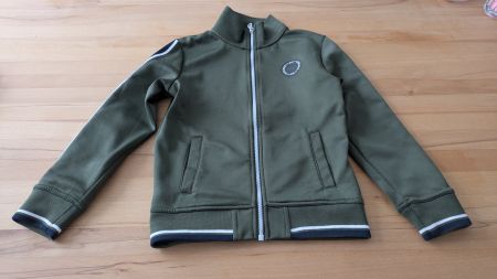 WE Fashion Sweatjacke / Trainerjacke Gr. 134/140 Khaki