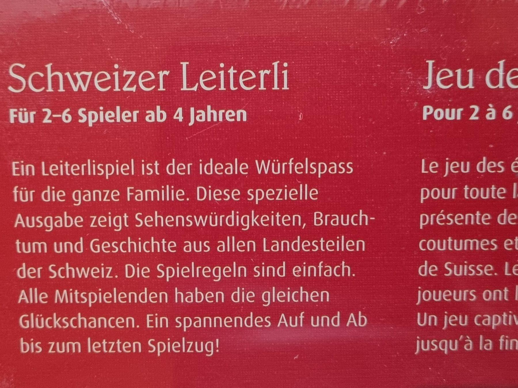 Giochi: Schweizer Leiterspiel Brettspiel neu & originalverpackt – Nuovo e nell'imballaggio originale da Weite venduto da Nur63 3