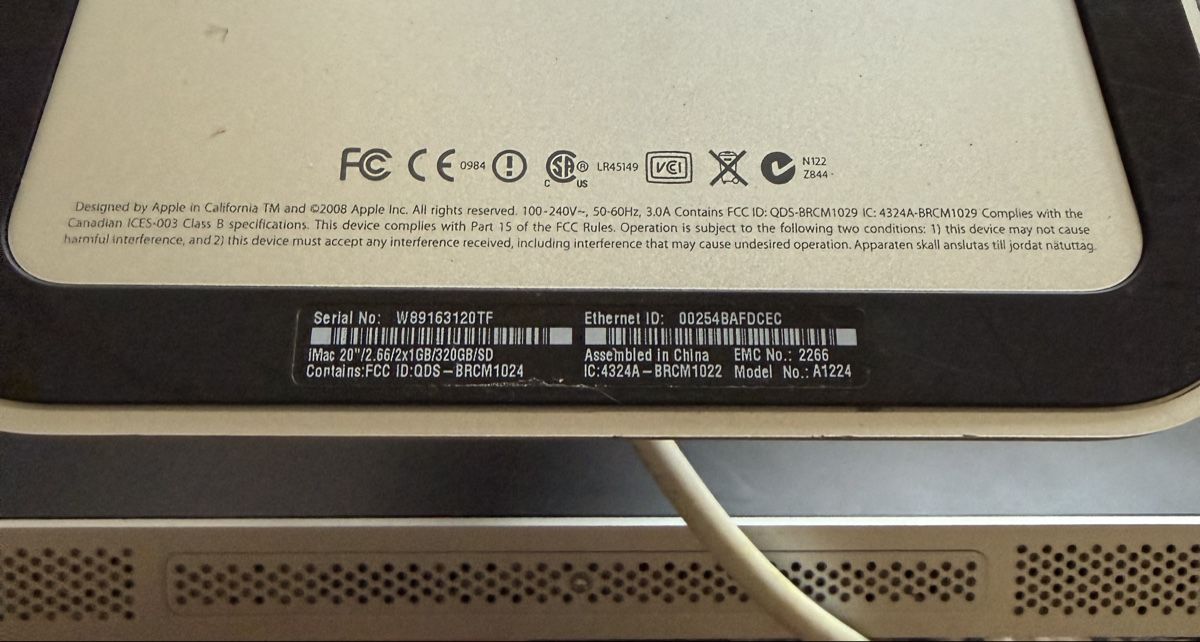 Apple PC: Apple iMac Model A1224 – Usato da Giswil venduto da urr_7c5j 5