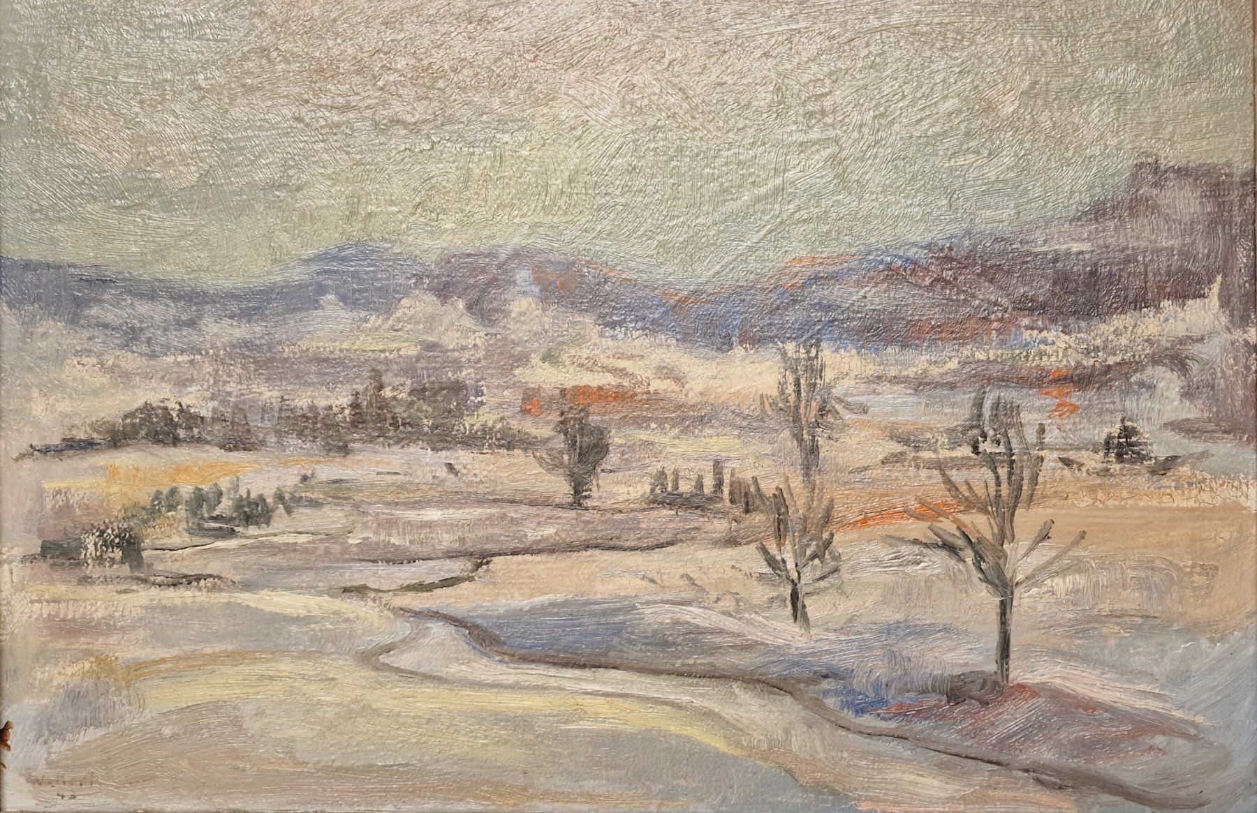 Dipinti: Gemälde Winterlandschaft / unleserlich signiert – Usato da Zürich venduto da B-Rock 1
