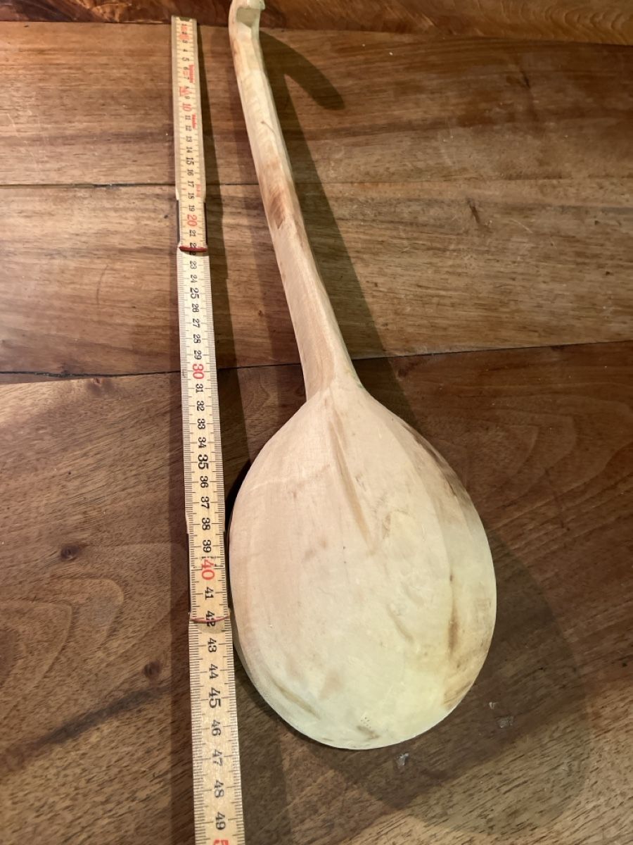 Cucchiai: handgeschnitzter Holzlöffel, Kelle, 47 cm lang – Usato da Wila venduto da Fritz-Wila 2