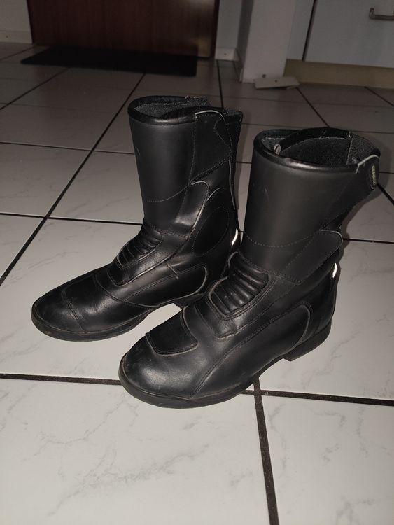 Bottes Moto Modeka Lane - Cuir Noir Vintage Pour Ville Et Scooter