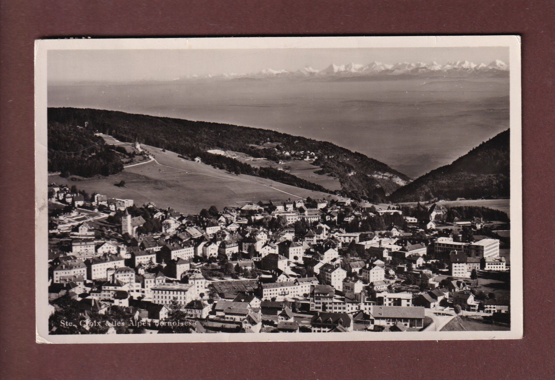 Cartoline postali: SAINTE-CROIX - Vue partielle - 1936 – Usato da Pully venduto da nicecards