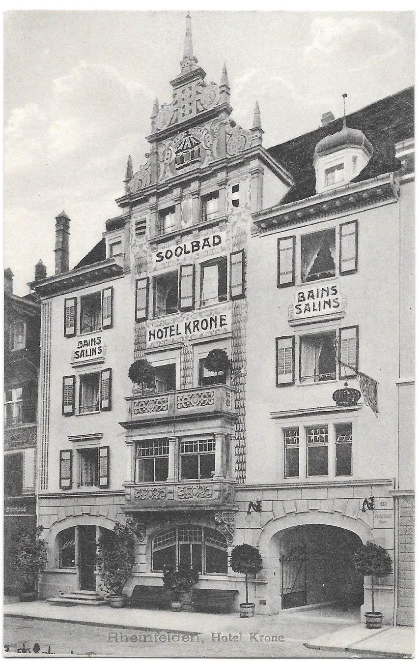 Cartoline postali: Rheinfelden Hotel Soolbad Krone – Usato da Olten venduto da clotaldi
