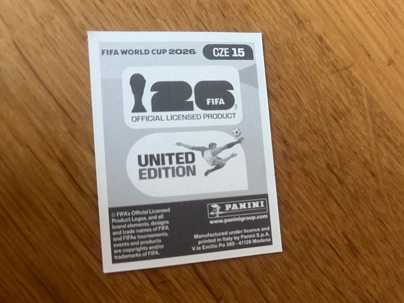 Panini Carte collezionabili: PANINI FIFA WORLD CUP 2026-CZE 15 – Usato da Orbe venduto da heglau 1
