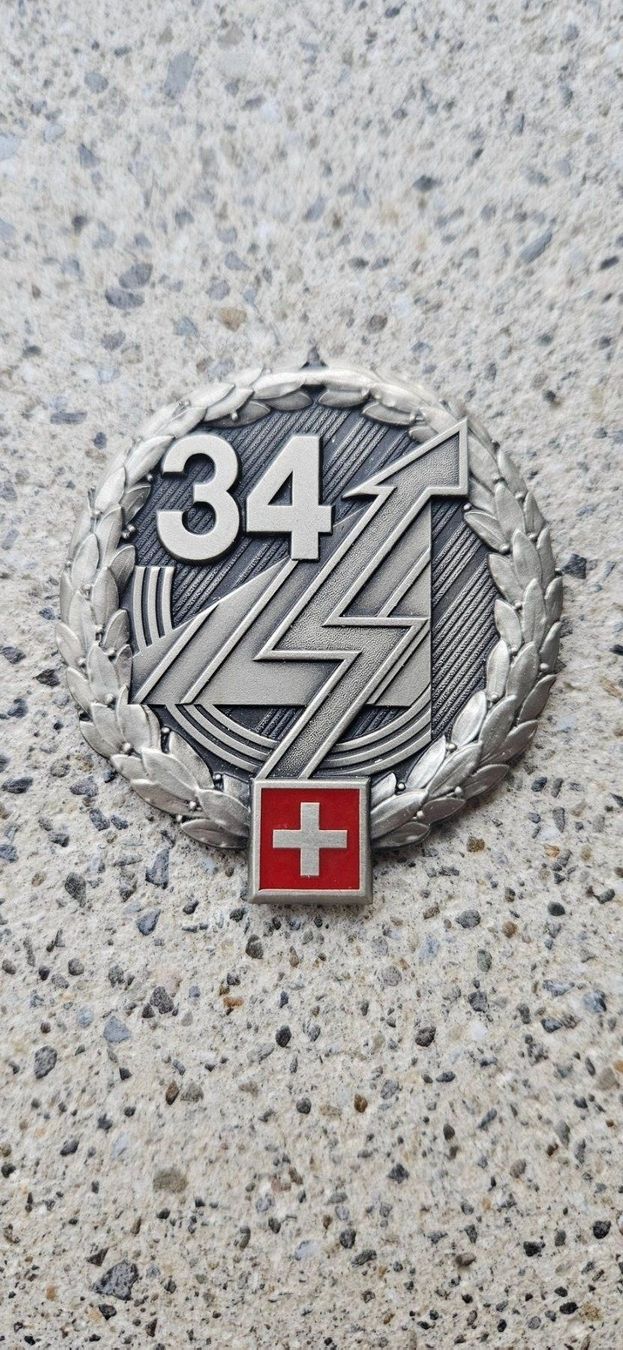 Schweizer Armee Placchette & Badge: *** Beretemblem Silber Schweizer Armee *** – Nuovo e nell'imballaggio originale da Riedholz venduto da fr_sIruP