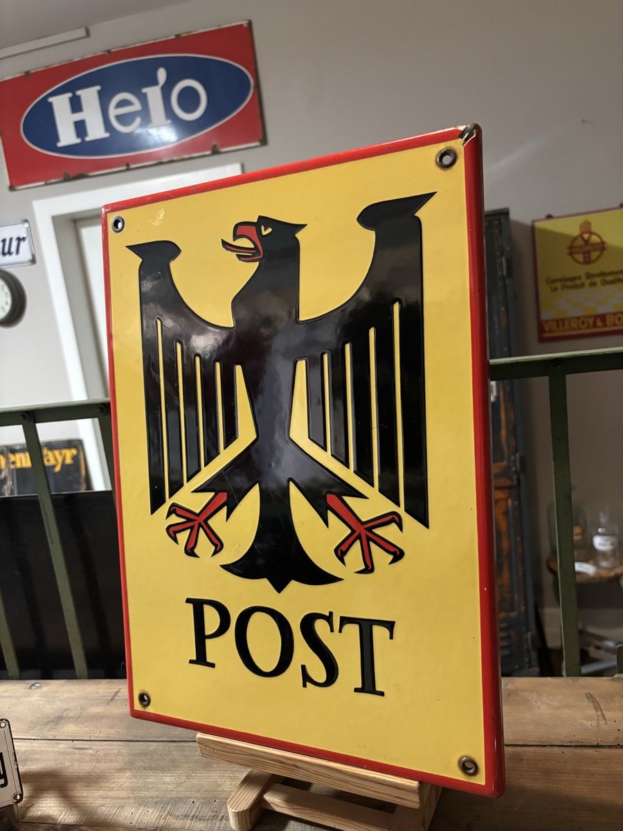 Insegne: Emailschild, deutsche Post, Adler, abgekantet – Usato da Staufen venduto da timelessvintage