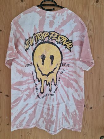 Herren Shirt S weiss-rosa TOPMAN