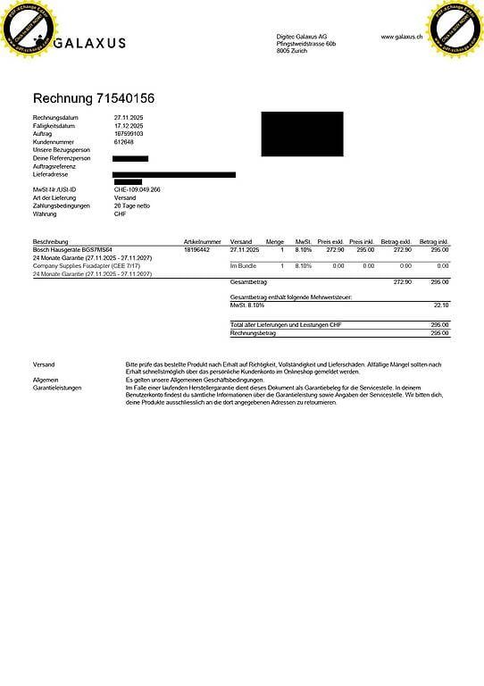 Bosch Aspirapolveri & Accessori: Bosch Staubsauger BGS7MS64 / ohne Beutel – Usato da Steffisburg venduto da Back12 3