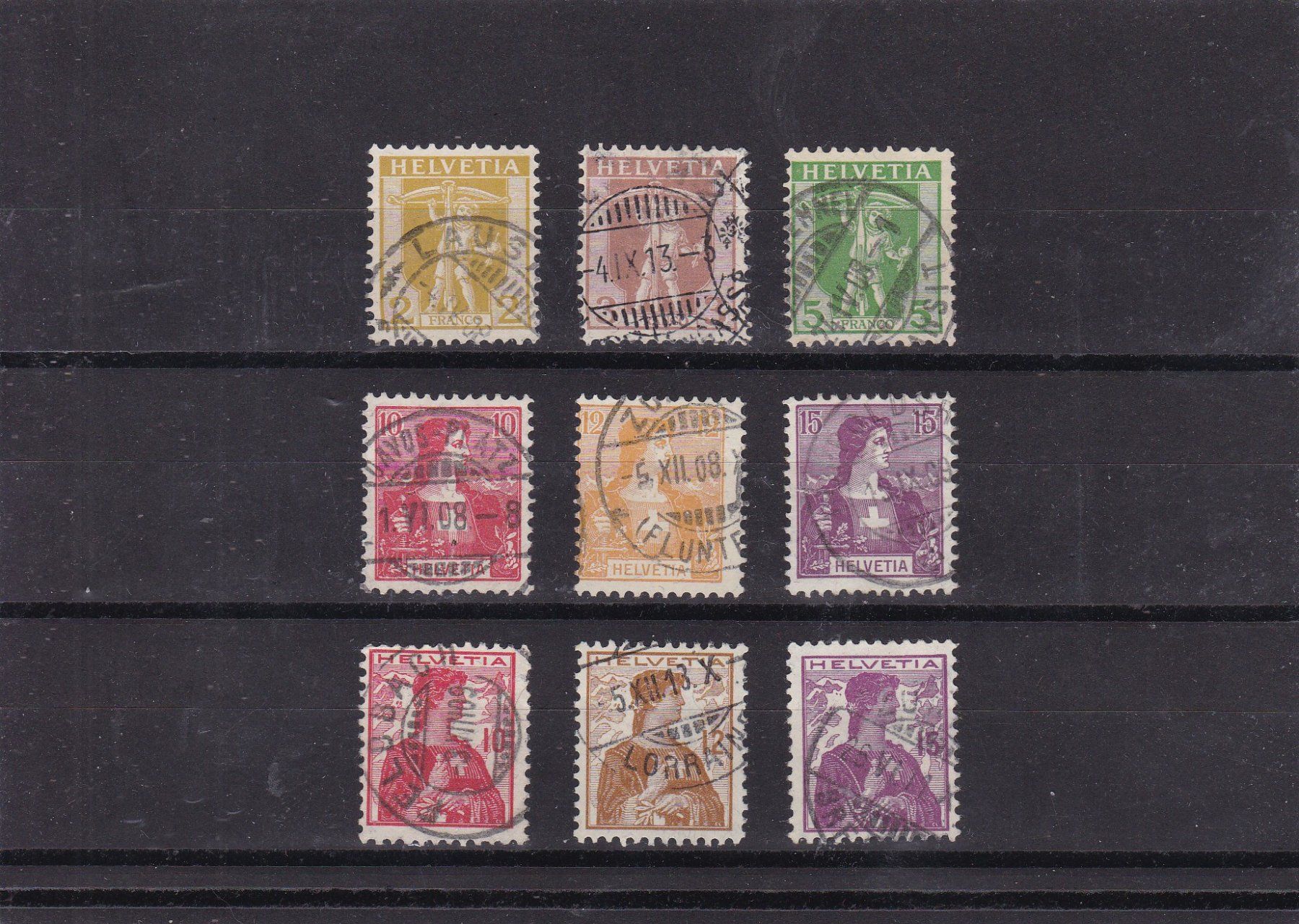 Tous les timbres: SCHWEIZ 1907 - 1909 – D'occasion à Gretzenbach par Sikim