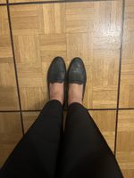 Mocassins GLOBUS en cuir noir, taille 39 - Chic!