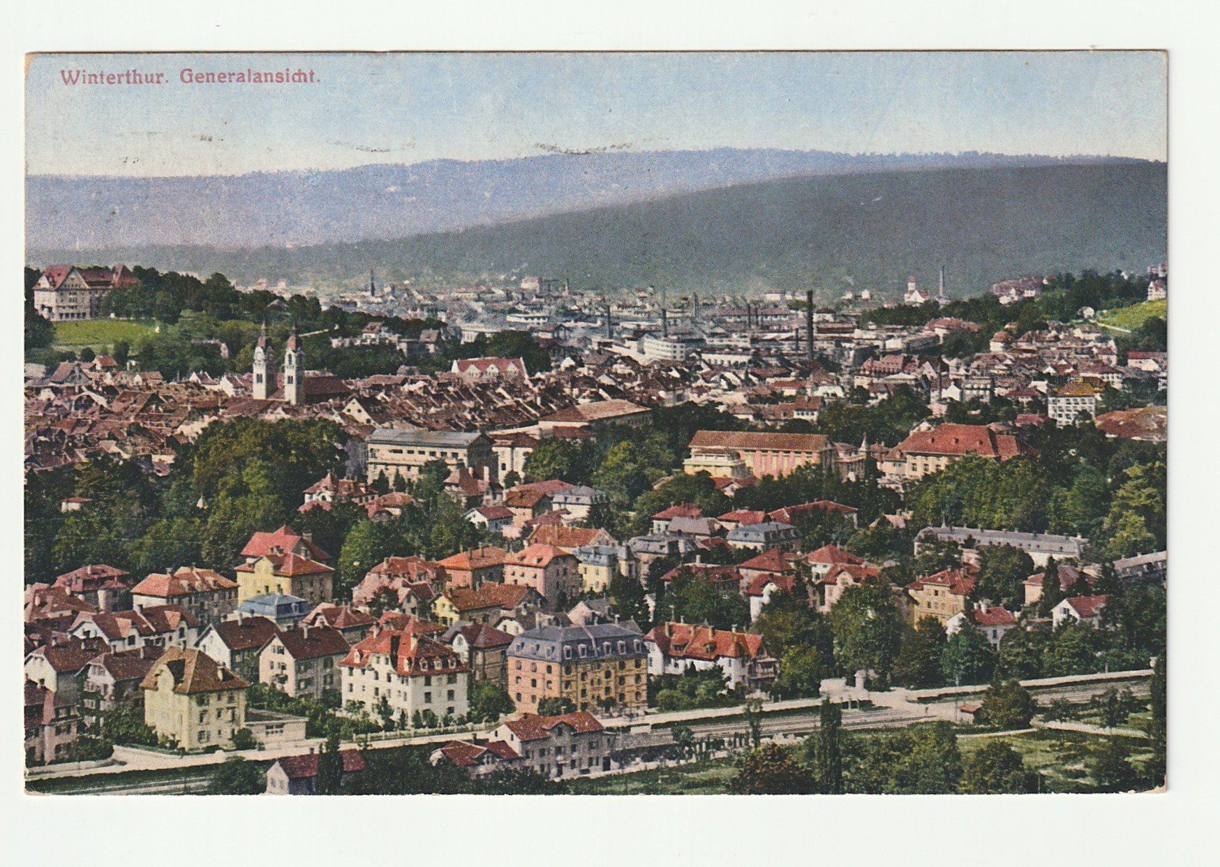 Cartes postales: Ansichtskarte Winterthur Generalsicht 08.09.1917 – D'occasion à St. Gallen par Ricardo_Deals
