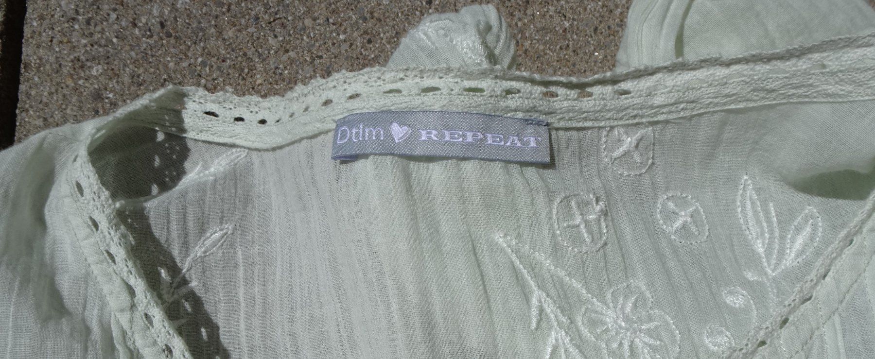 Repeat Camicette: Dtlm Repeat Tunika Bluse hellgrün grün Gr 40 – Usato da Winterthur venduto da blumeblau77 1