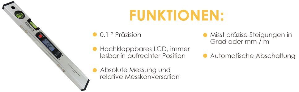 Misurare: Digitaler Neigungssensor Wasserwaage 415mm mit Magnetbasis – Nuovo e nell'imballaggio originale da Châtelaine venduto da topshop.switzerland 7