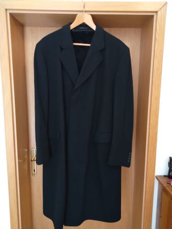 Herren Mantel mit Kashmir und Bisam Pelz