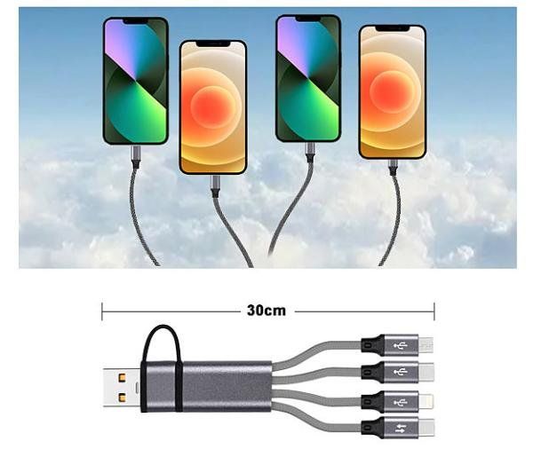 Cavi: 8in1-Lade- & Datenkabel USB-C/A zu USB-C/Micro-USB/Lightning – Nuovo e nell'imballaggio originale da Adlikon b.Regensdf venduto da ChriZ86 6