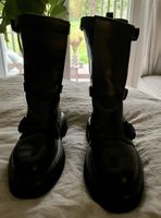 Max Mara Leder Stiefeletten, Wie NEU!  Schwarz, Grösse 39