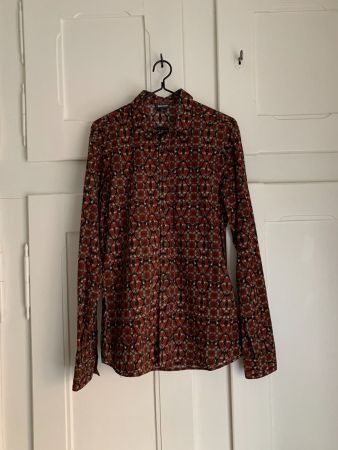 JUST CAVALLI - Hemd rot-schwarz gemustert 46