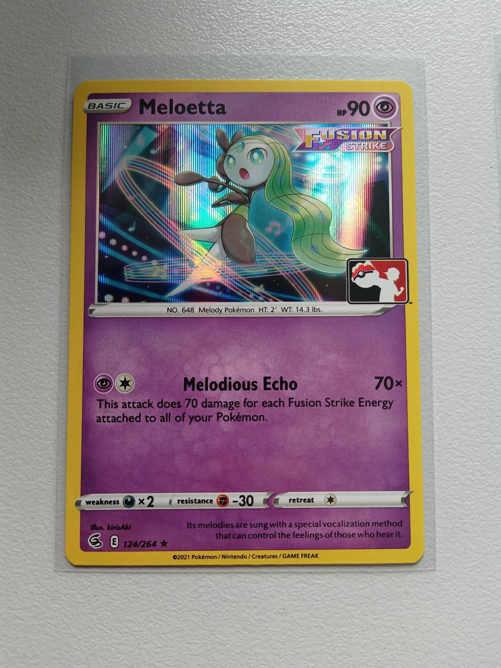 Pokémon Sammelbilder & Trading cards: Meloetta HOLO - Pokemon TCG Prize Pack Stamp – Gebraucht aus Altstätten SG von GGsGameshop