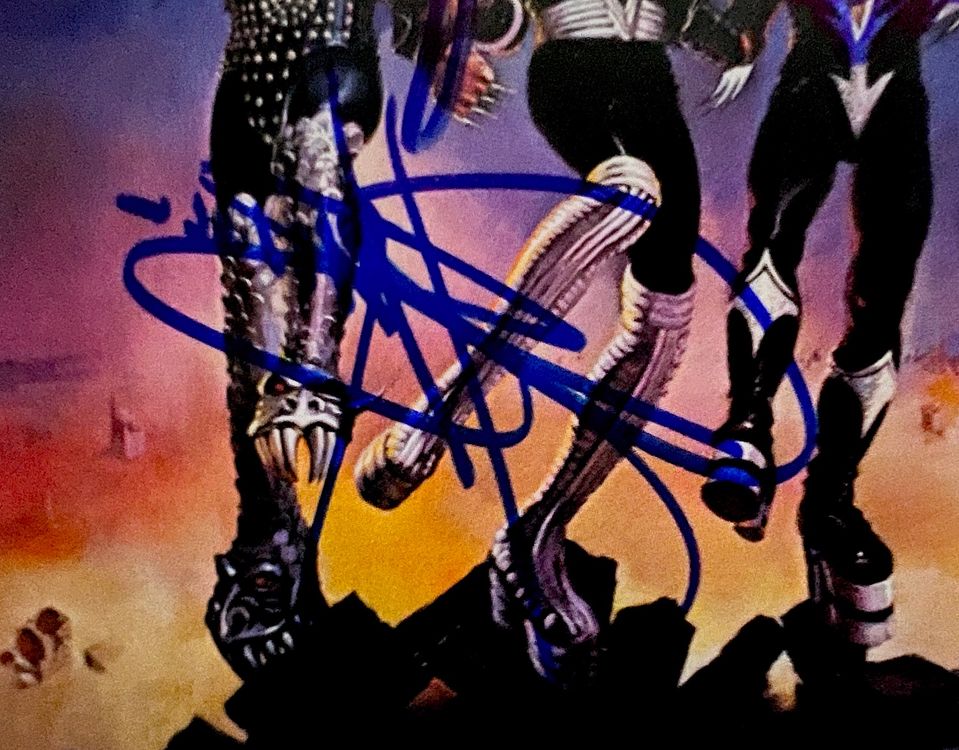 Kiss Autogramm Simmons Stanley Destroyer 45th 2xcd Mit Coa Kaufen