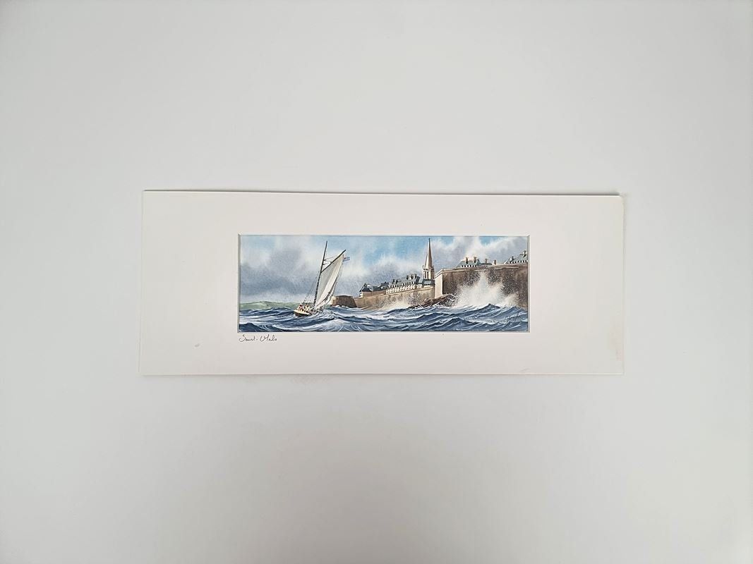 Poster & Bilder: Aquarell-Bild "Saint-Malo" – Gebraucht aus Urtenen-Schönbühl von Restwert_Schoenbuehl 1