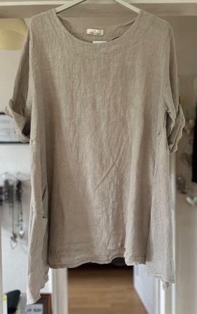 TUNIQUE OVERSIZE EN LIN!! M SOLDES DE FIN DE SAISON