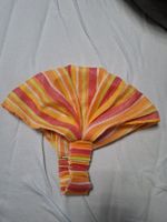 Kopfbedeckung, Kopftuch, orange-pink gestreift