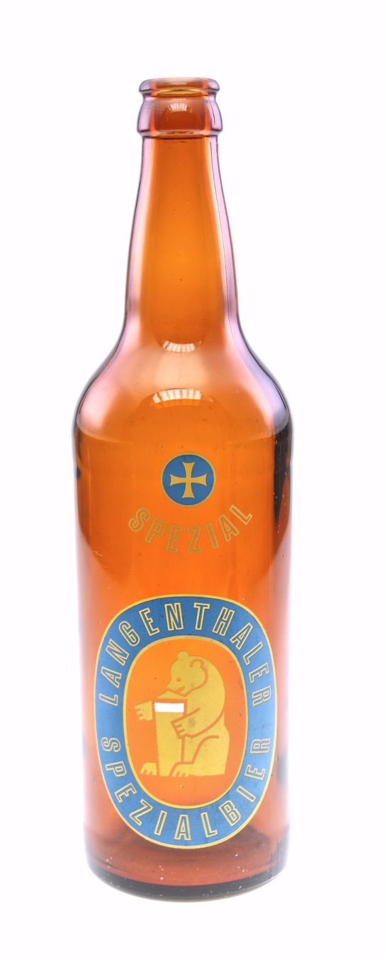 Gläser, Krüge & Flaschen: Brauerei Baumberger Langenthal Bierflasche 1970 – Gebraucht aus Schmitten FR von Rimonimus