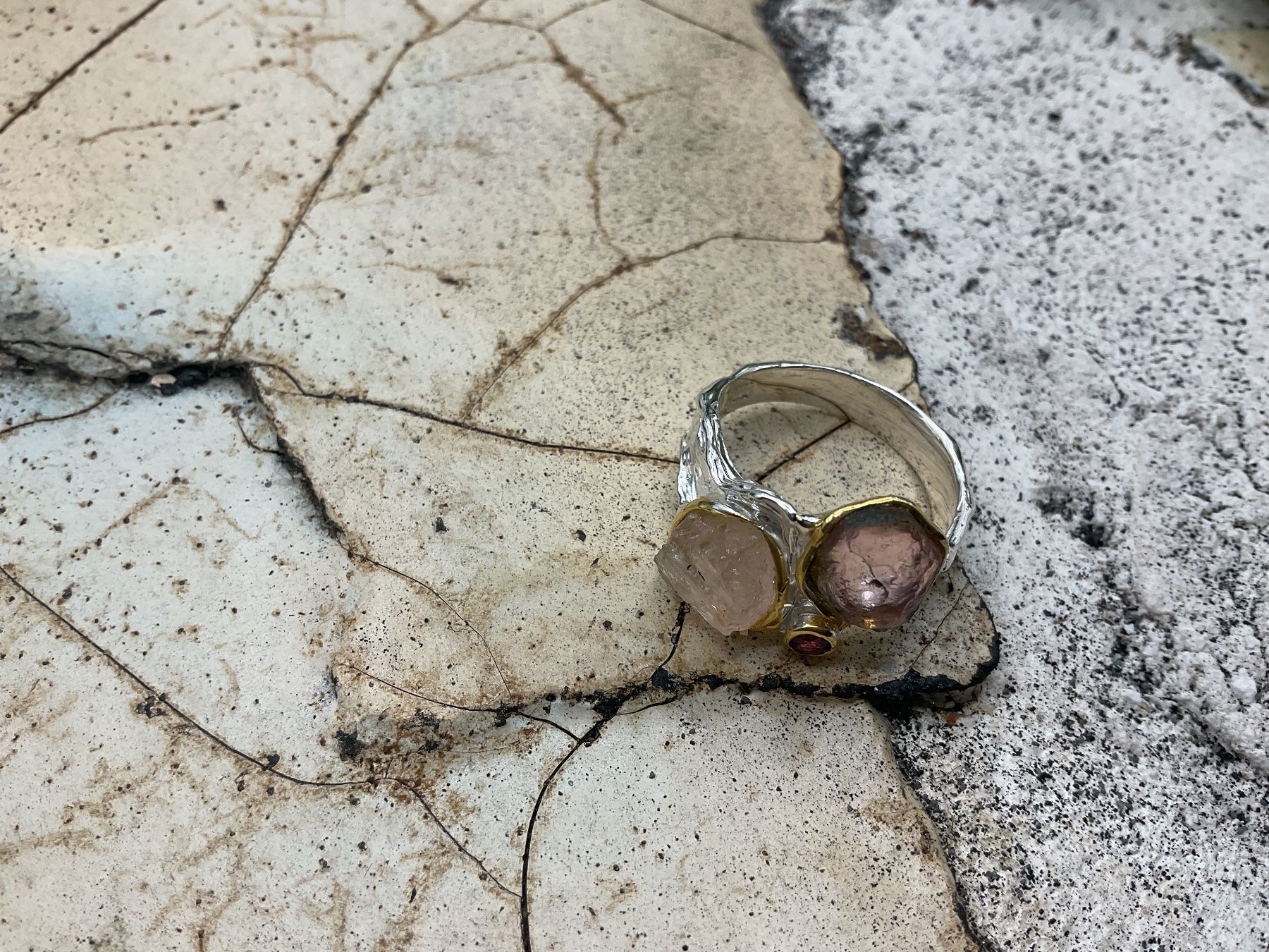 Ringe: Silberring mit rohen Turmalinen, Gr.56 oder 8 – Neu (gemäss Beschreibung) aus Luzern von S.Kern01 1