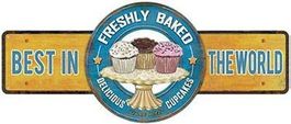 Stahlschild-FRESLY BAKED-BEST IN THE WORLD