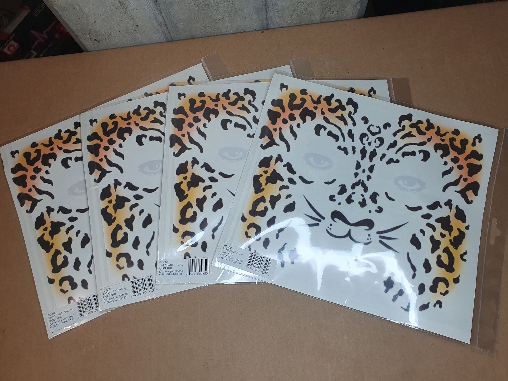 Make-up: Fasnachts Schminke / Karneval Make-Up - Gepard / Leopard 4St – Nuovo e nell'imballaggio originale da Aathal-Seegräben venduto da Ru.Fi 1