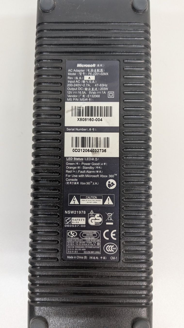 Microsoft Adattatori & Cavi: Original Xbox 360 Netzteil / Power Adapter – Usato da Menziken venduto da mame18 3